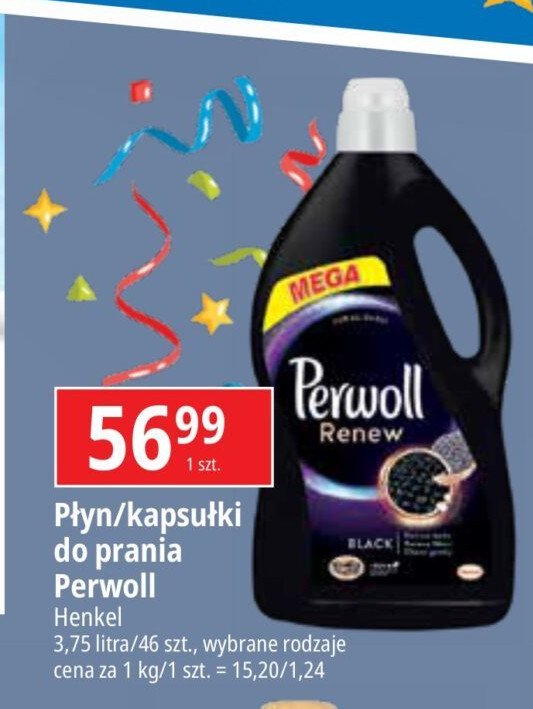 Płyny do prania Perwoll renew black promocja