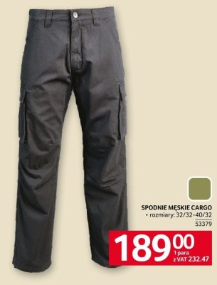 Spodnie m臋skie cargo m-xl Livergy promocja w Selgros
