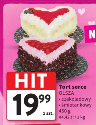 Tort serce OLSZA promocja w Intermarche