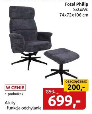 Fotel Philip promocja w Black Red White