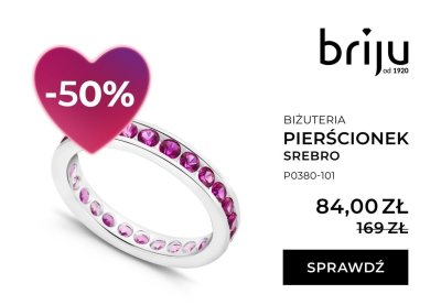 Pierścionek srebro promocja w Briju