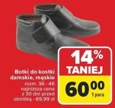 Botki do kostki damskie, męskie Carrefour promocja w Carrefour