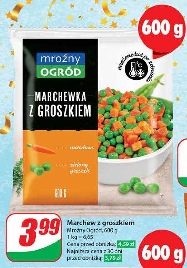 Marchewka z groszkiem promocja