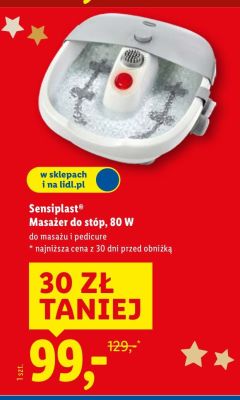 Masażer do stóp Sensiplast 80 W promocja w Lidl