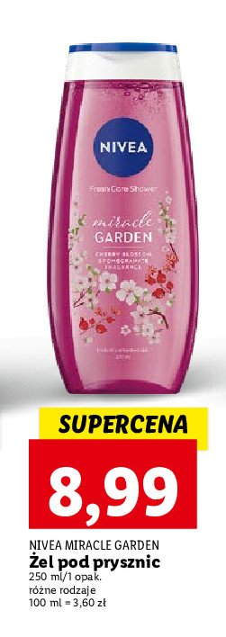 Żel pod prysznic cherry blossom & pomegranate fragrance Nivea miracle garden promocja