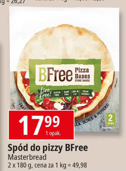 Spód do pizzy Bfree promocja w Leclerc