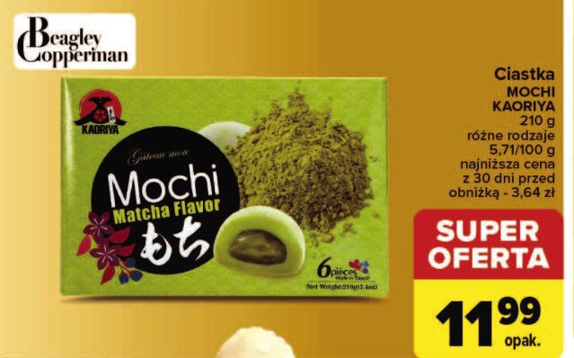 Ciasteczka mochi matcha flavor Kaoriya promocja