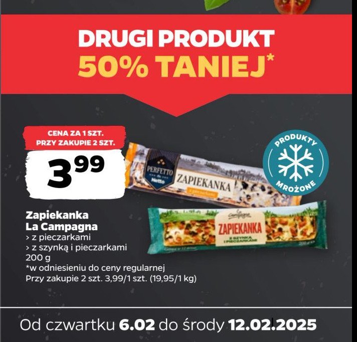 Zapiekanka z szynką i pieczarkami La campagna promocja