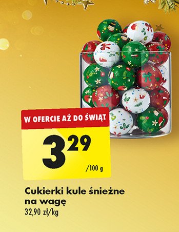 Cukierki kule śniegowe promocja w Biedronka