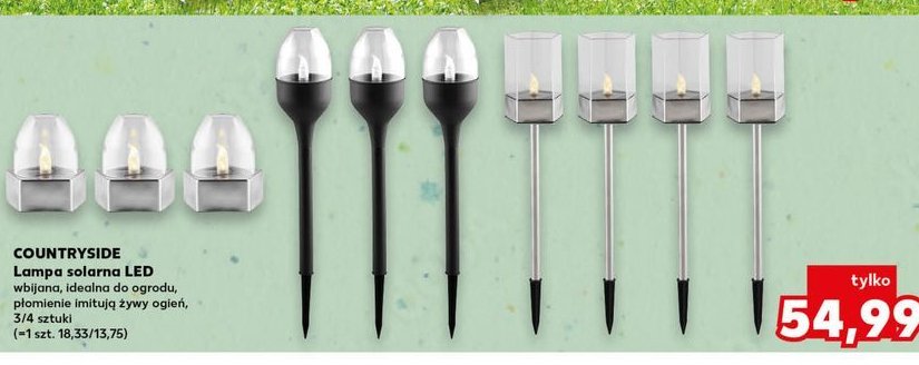 Lampy solarne led K-classic countryside promocja w Kaufland