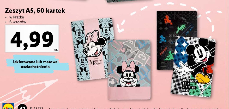 Zeszyt mickey mouse a5/60 k kratka Coolpack promocja