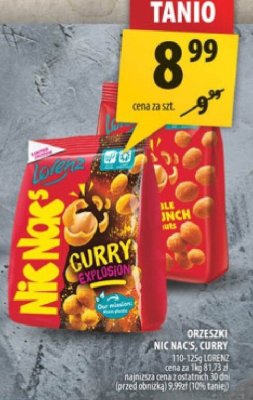Orzeszki NIC NAC CURRY różne rodzaje promocja w Arhelan