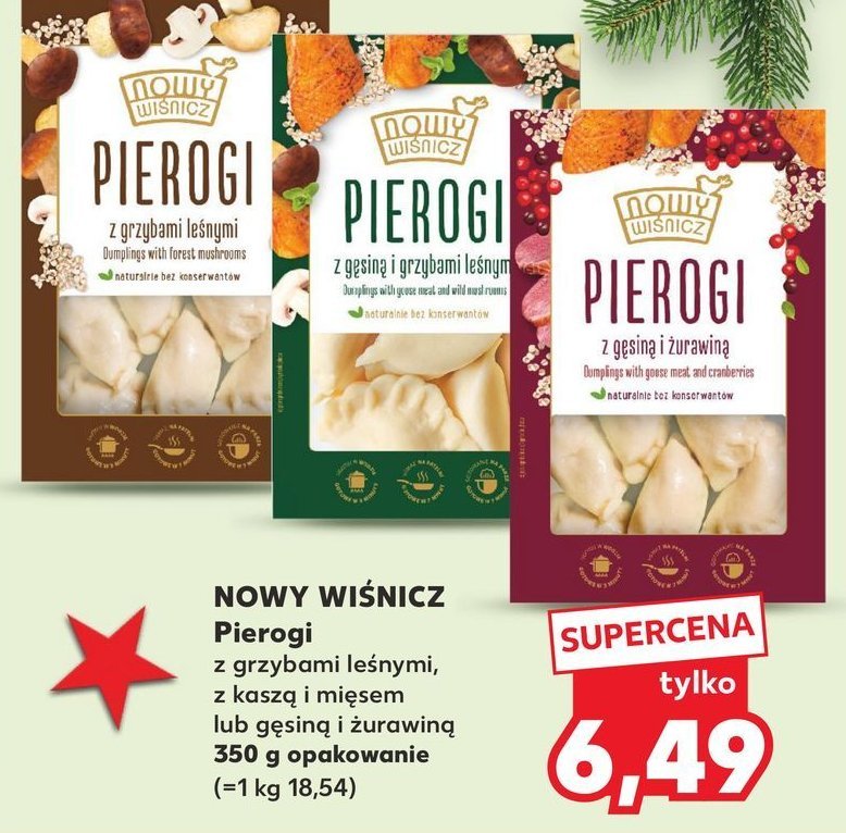 Pierogi z gęsiną i grzybami Nowy wiśnicz promocja