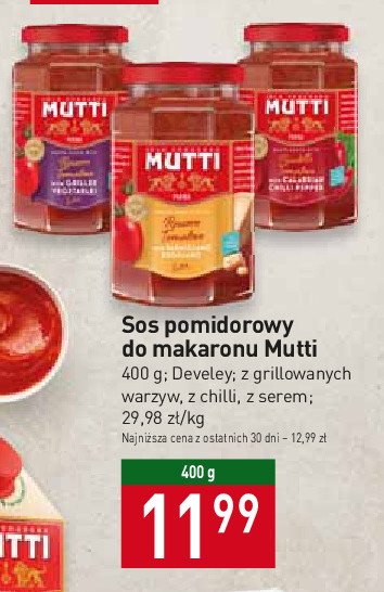 Sos pomidorowy verdure vegetables Mutti promocja