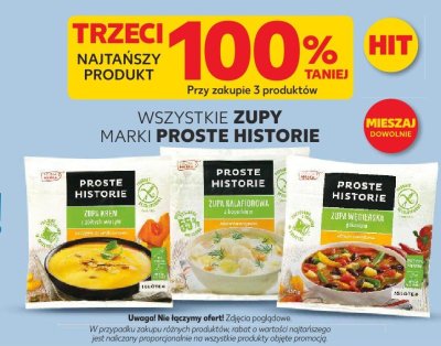 Wszystkie zupy mrożone Proste Historie trzeci -100% taniej promocja w Kaufland