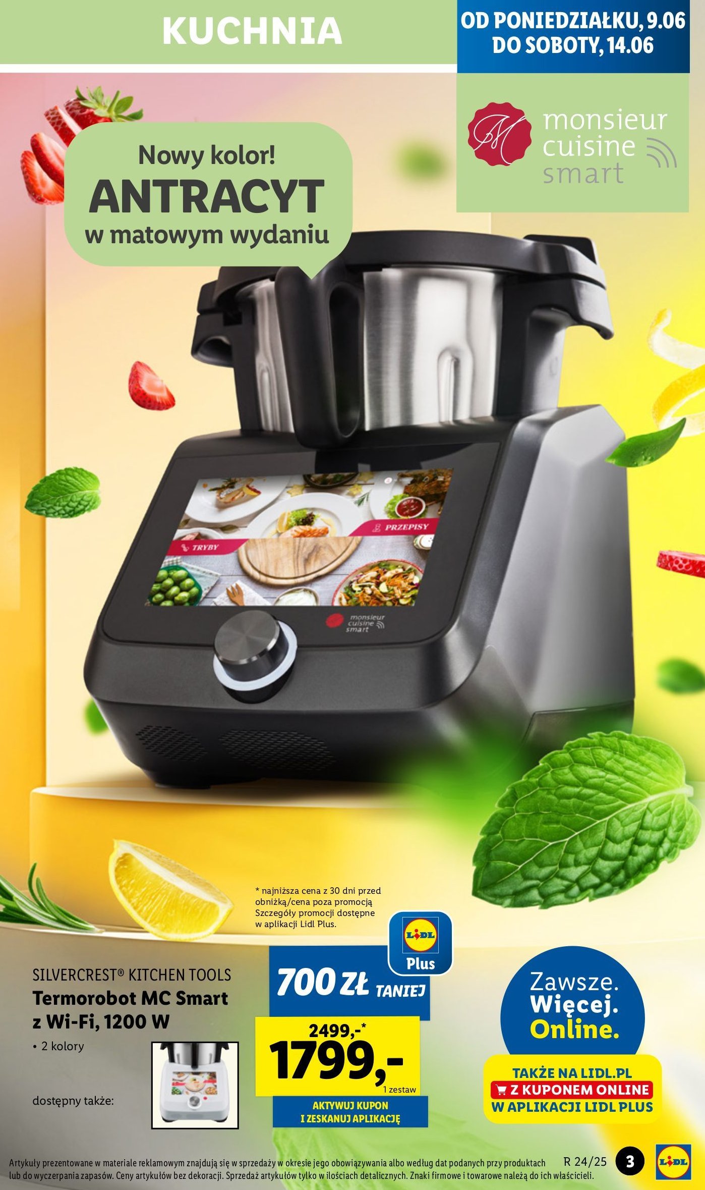 Robot gotujący 1200 w Monsieur cuisine smart promocja w Lidl