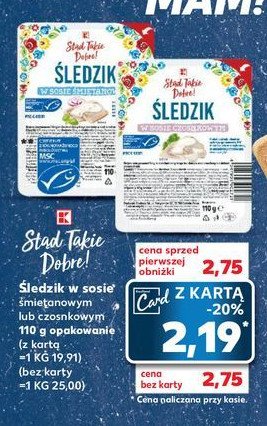 艢ledzik w sosie czosnkowym K-classic st膮d takie dobre! promocja