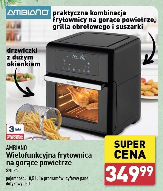 Frytownica na gorące powietrze 800 w AMBIANO promocja