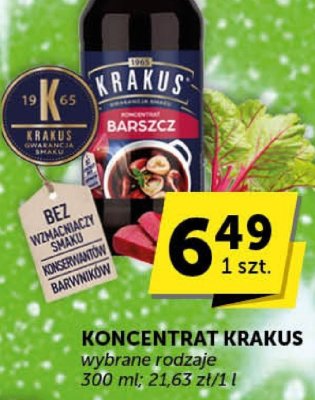 Koncentrat Krakus wybrane rodzaje promocja w ABC