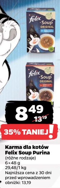 Karma dla kota dorsz tuńczyk Purina felix soup original promocja