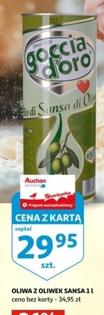 Oliwa z oliwek sansa - puszka Goccia d'oro promocja