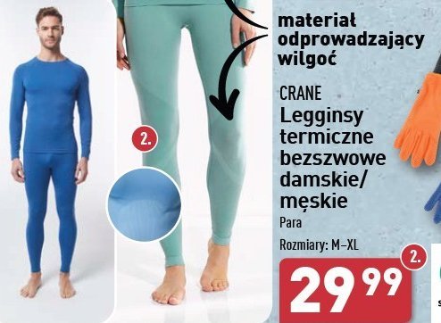 Legginsy termiczne m-xl CRANE promocja w Aldi