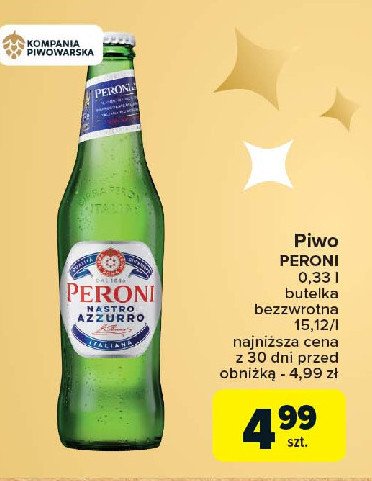 Piwo Peroni nastro azzurro promocja w Carrefour