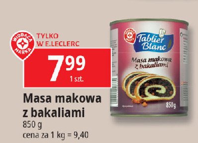 Masa makowa z bakaliami Wiodąca marka tablier blanc promocja