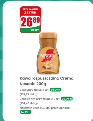 Kawa rozpuszczalna Crema  promocja w Dino
