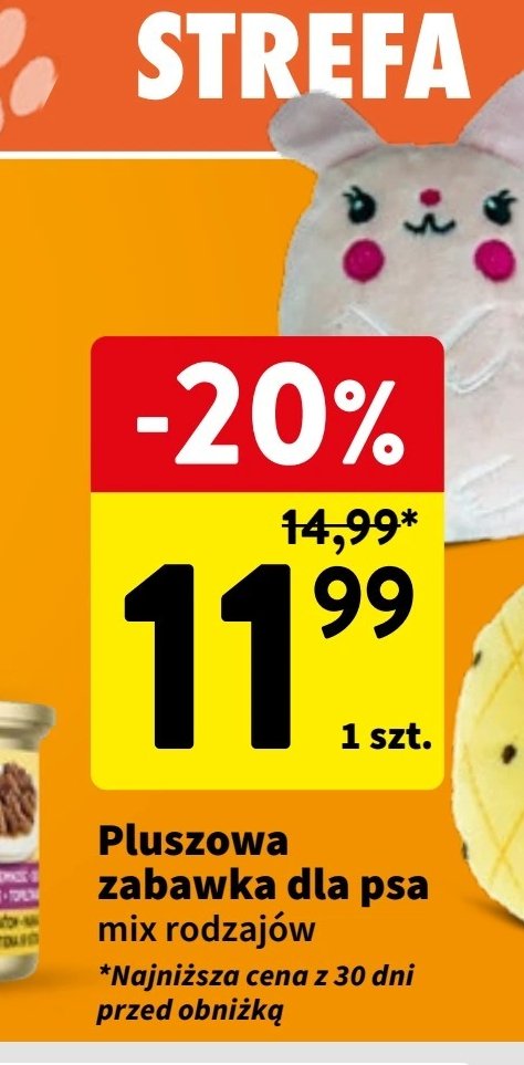 Zabawka pluszowa dla psa promocja w Intermarche