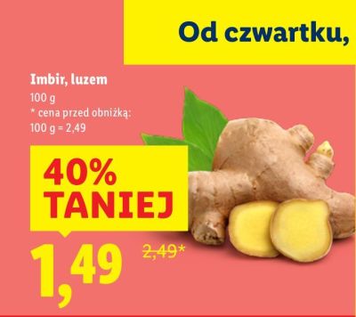 Imbir luzem promocja w Lidl
