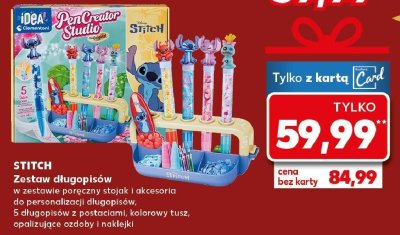 Zestaw długopisów STITCH z zestawie poręczny stojak i akcesoria do personalizacji długopisów promocja w Kaufland
