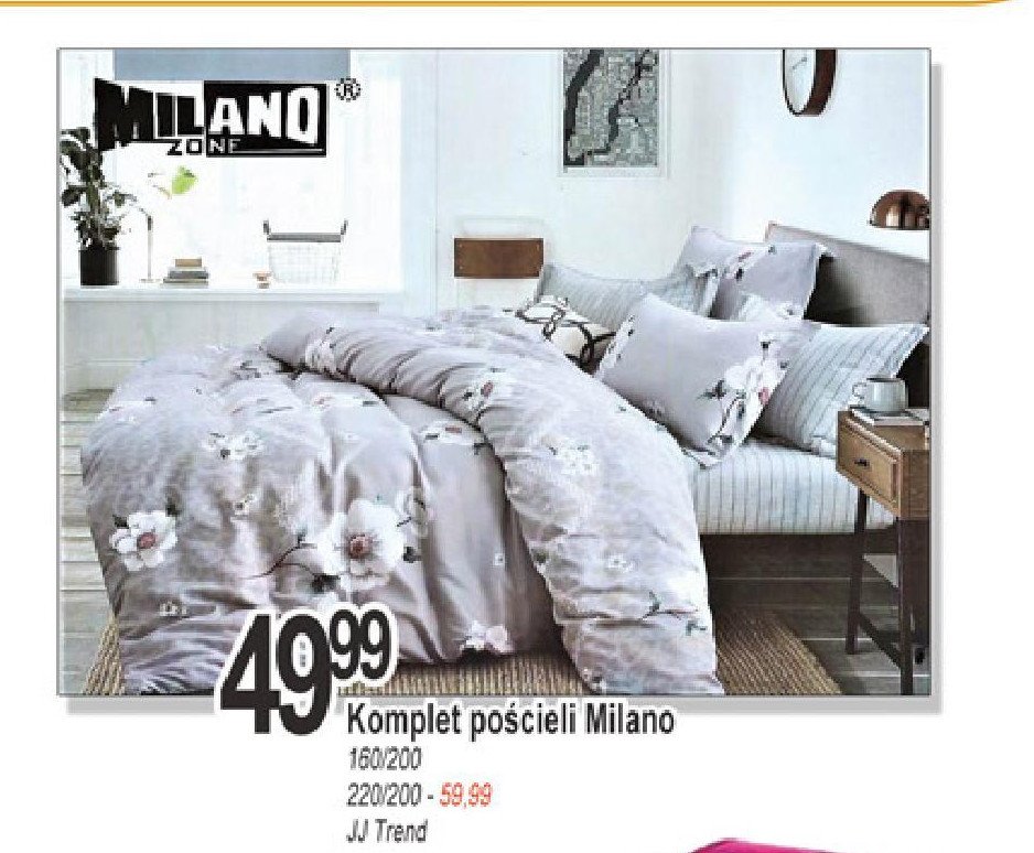Komplet po艣cieli 160 x 200 cm + 2 x 70 x 80 cm Milano zone promocja