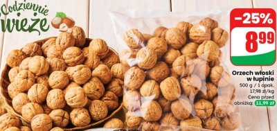 Orzech włoski w łupinie promocja w Dino