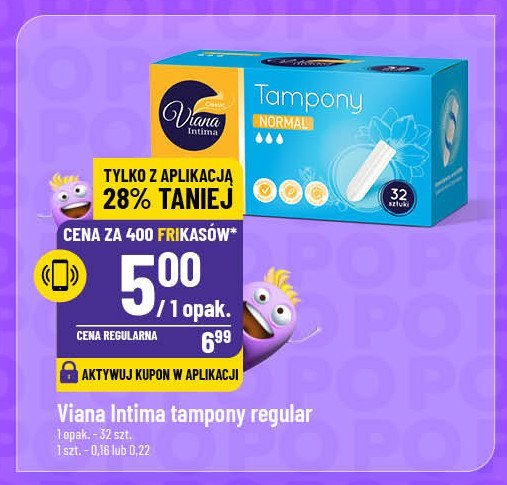 Tampony normal Viana intima promocja