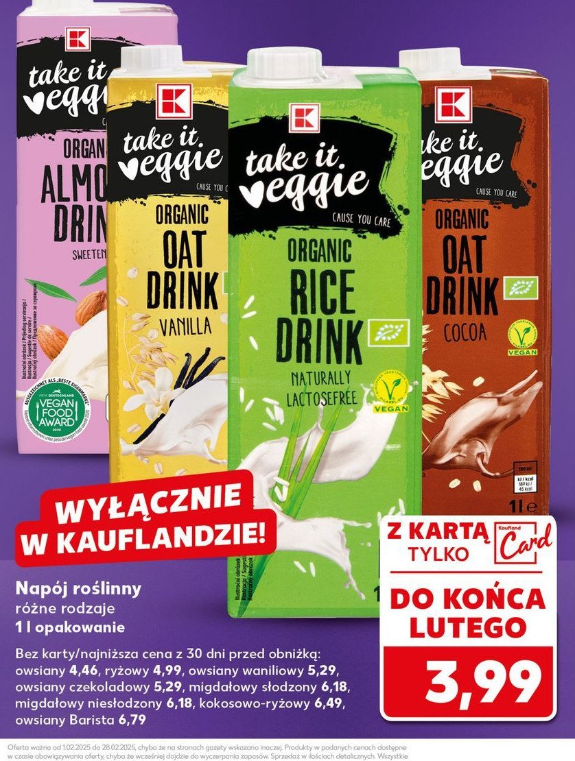 Napój migdałowy bez cukru K-classic takie it veggie promocja