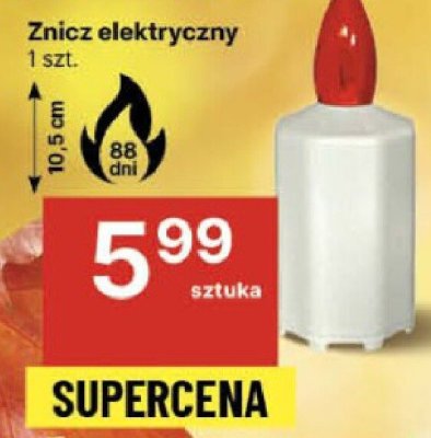 Znicz elektryczny promocja w Delikatesy Centrum
