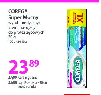 Krem mocujący do protez Corega super mocny promocja w Hebe