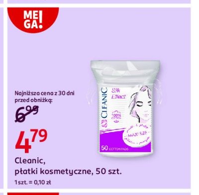 P艂atki kosmetyczne pure effect kwadratowe Cleanic promocja