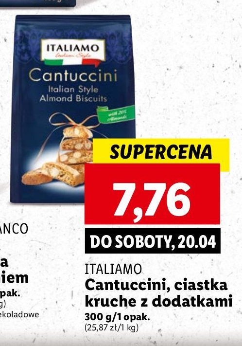 Włoskie ciastka cantuccini migdałowe Italiamo promocja
