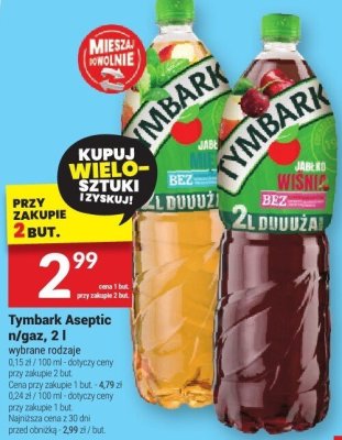 Tymbark Aseptic n/gaz, 2 l promocja w Twój Market