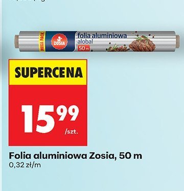 Folia aluminiowa 50 m promocja w Biedronka