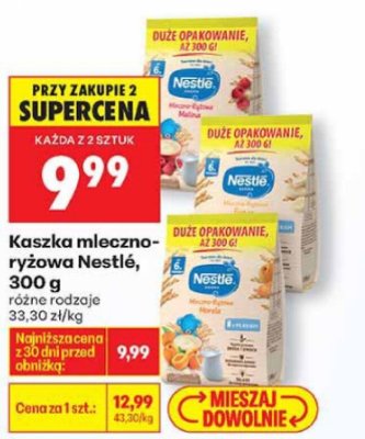 Kaszka mleczno-ryżowa 300 g różne rodzaje promocja w Biedronka