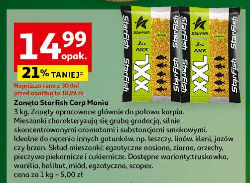 Zanęta carp mania Starfish promocja w Auchan