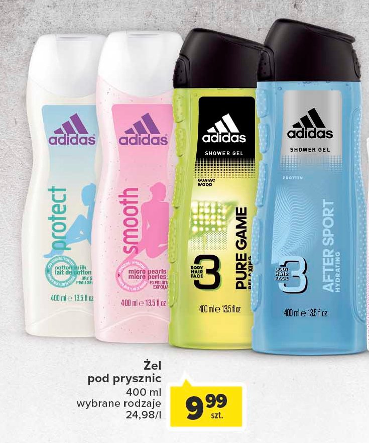 Żel pod prysznic Adidas protect Adidas cosmetics promocje