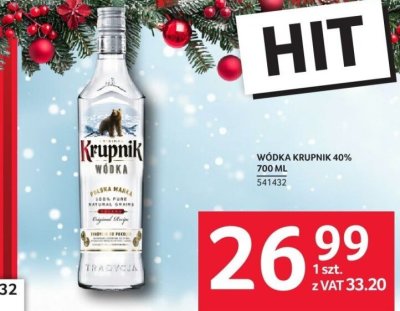 Wódka Krupnik 40% 700 ml promocja w Selgros