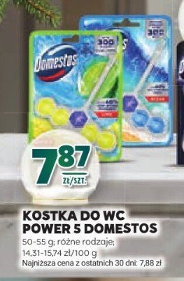 Kostka do WC Power 5 Domestos różne rodzaje promocja w Stokrotka