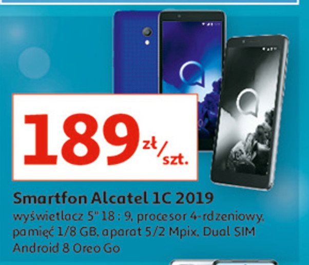 Telefon 1c 2019 niebieski Alcatel promocja