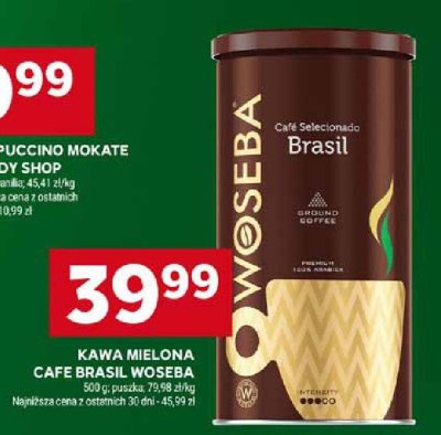 Kawa mielona Cafe Brasil Woseba promocja w Stokrotka