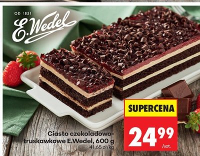 Ciasto czekoladowo-truskawkowe E.Wedel, 600 g promocja w Biedronka